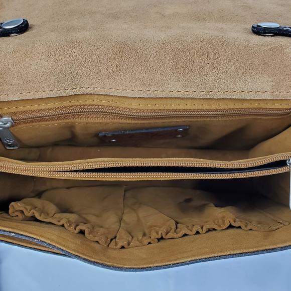 Tooled Turquoise Collection Laurentina Medium Leather Crossbody Bag :) - Picture 8 of 8